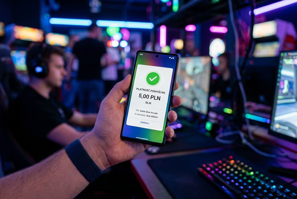 Interfejs aplikacji mobilnej banku podczas autoryzacji płatności BLIK w kasynie online